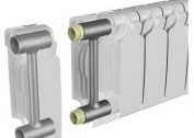Heat dissipation of bimetallic radiators for heating one section