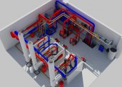 Supply ventilation systems in a gas boiler