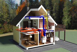 We equip wooden houses: windows, insulation, heating, wiring