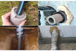 Aislamiento de tuberías de agua en una casa privada.