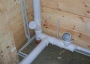 Features of the layout of sewer pipes in a one-story private house
