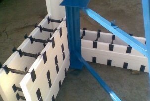 Installation och tillverkning av fast formning av polystyrenskum