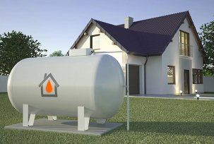 Cálculo del flujo de gas en un tanque de gas para casas privadas y casas de campo