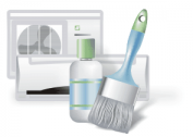 Cleaning and antibacterial treatment of air conditioners