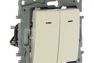 The procedure for connecting the Legrand switch with two keys