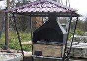Gumagawa kami ng isang exhaust hood para sa isang barbecue na gawa sa metal o ladrilyo