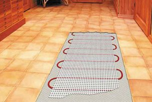 Correct installation of heating mats for tiles