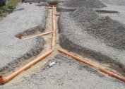 The price of laying one running meter of sewage