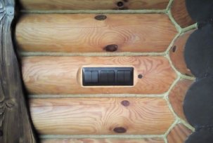How to make hidden wiring in a house from a log house