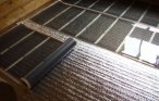 Warm underfloor heating with foil backing