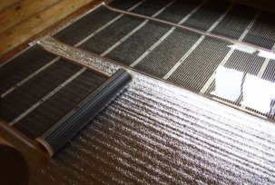 Calefacción por suelo radiante caliente con respaldo de aluminio