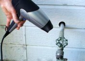 How to warm a frozen water pipe underground