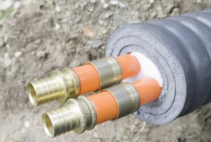 Calentador para tuberías de agua en la calle