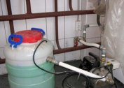 Filling a heating system with water in private homes