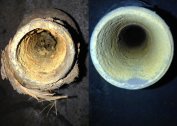 Mixed sewer cleaning method