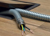 Corrugated steel pipes for electrical wiring