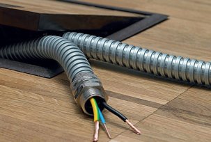 Corrugated steel pipes for electrical wiring