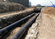 How are external water supply and sewerage networks installed and what requirements should be observed