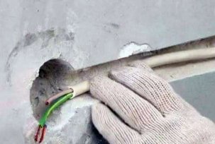 How to close up strobes in a wall with electrical wiring