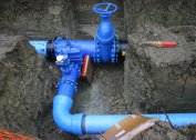 How is the external water pipe laid