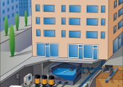 What is the peculiarity of the water supply of an apartment building