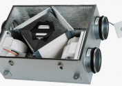 Air handling units with heat recovery for a private house