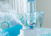 A simple home-made humidifier using expanded clay or ultrasound