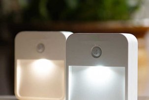 Variedades de luces nocturnas con sensores de movimiento para un apartamento.