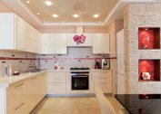 How to make light in a kitchen with a stretch ceiling