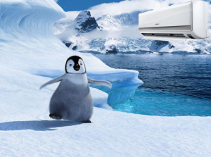 What temperature can the air conditioner cool