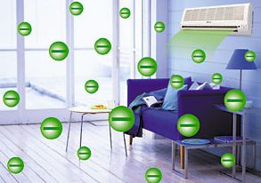 Air conditioners with ionization function