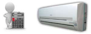 Calculating the power of an air conditioner using online calculators