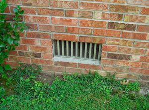 Outlet at the bottom of the wall