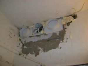 fans installed directly into the shaft