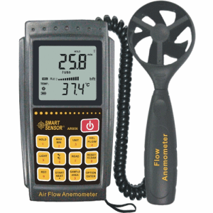 Anemometer is used to measure temperature and air velocity