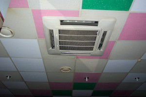 cassette air conditioner in the interior