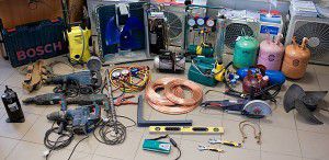 sample set of air conditioner installer