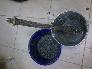 Replacing the heater in a heating boiler
