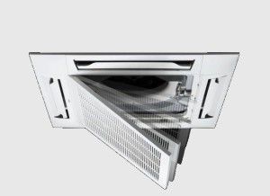 internal module of a cassette split system with an easy-to-open grille