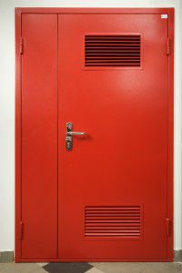 technical room door with ventilation grill