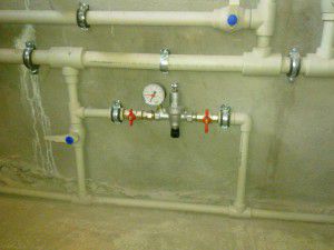 An example of a heating system make-up unit