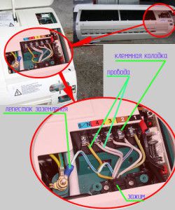 terminal block with wires