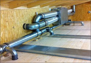 in a private house, ventilation equipment is usually placed in the attic