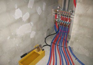 Hydraulic test of water floor heating
