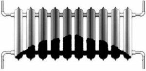 Radiator debris concentration