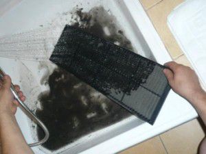 mechanical air filter cleaning