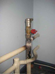 The riser is blocked