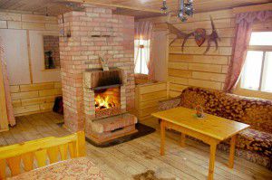 Fireplace for heating a summer house