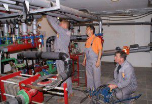 Pressure testing of central heating