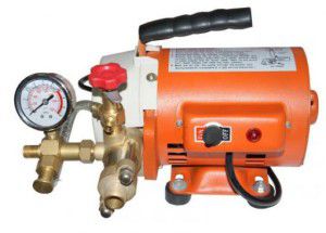 Electric pump for pressure testing of heating